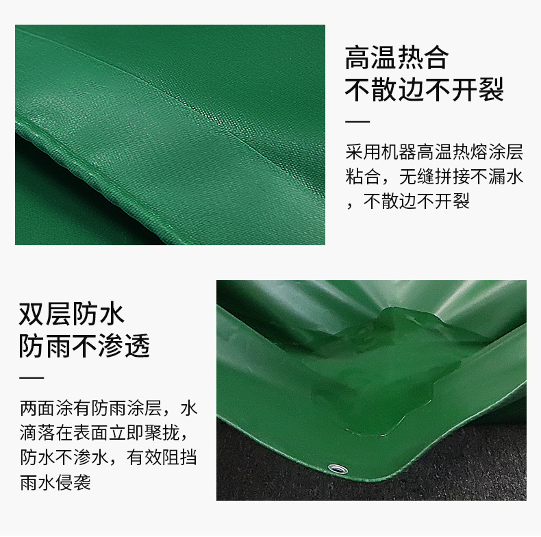 绿色格子加厚防雨防水篷布透明塑料布180x240cm耐用详情13