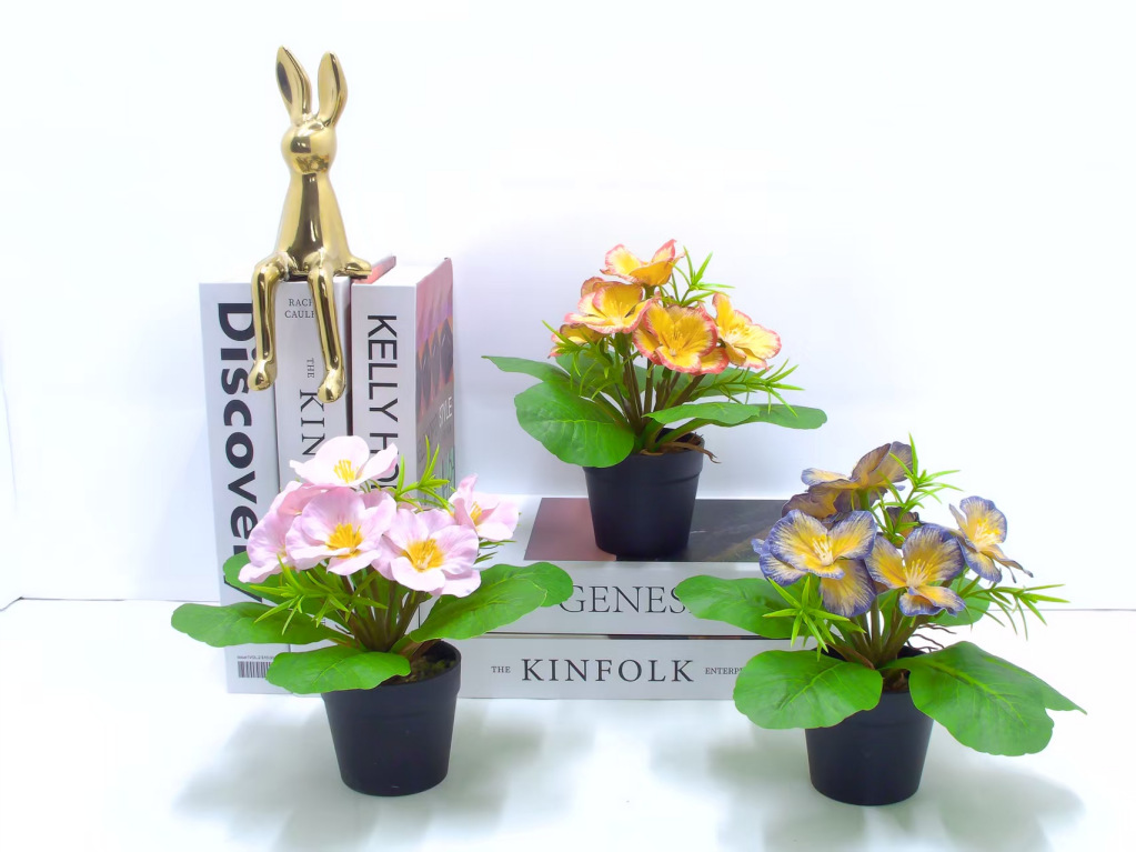 仿真花束十头百合香水百合小虎兰客厅装饰假花绢花塑料花宠物园艺盆栽详情2