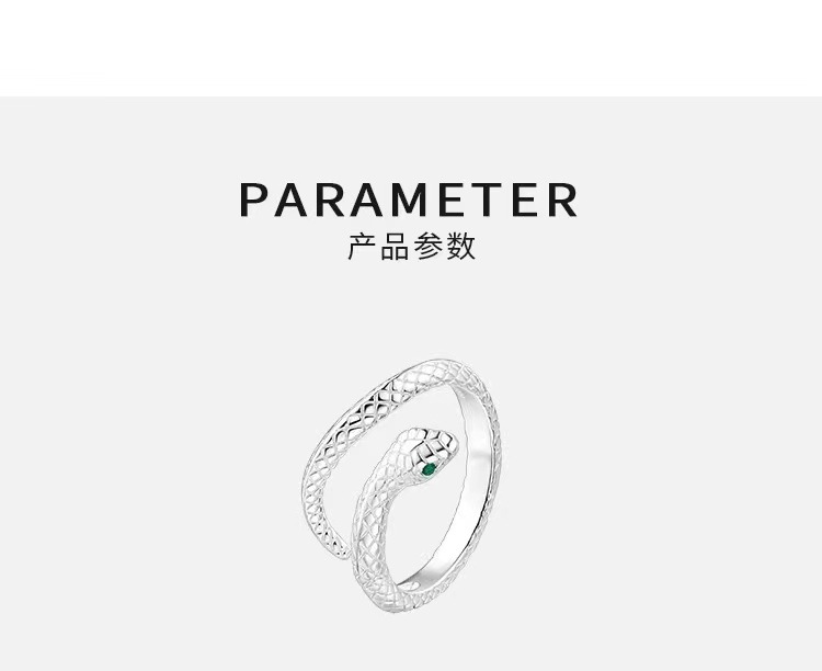 925银针精致小灵蛇戒指女指环个性指尖配饰尾戒小众设计夏详情3