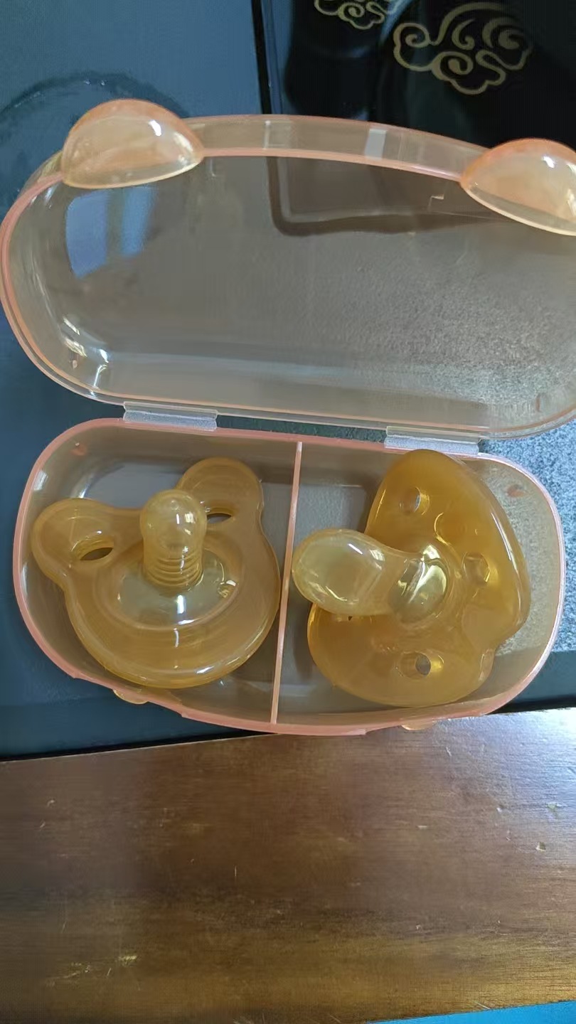 跨境安抚奶嘴日夜款超软仿母乳玩嘴硅胶圆扁头断奶安睡型玩嘴2只盒装详情16