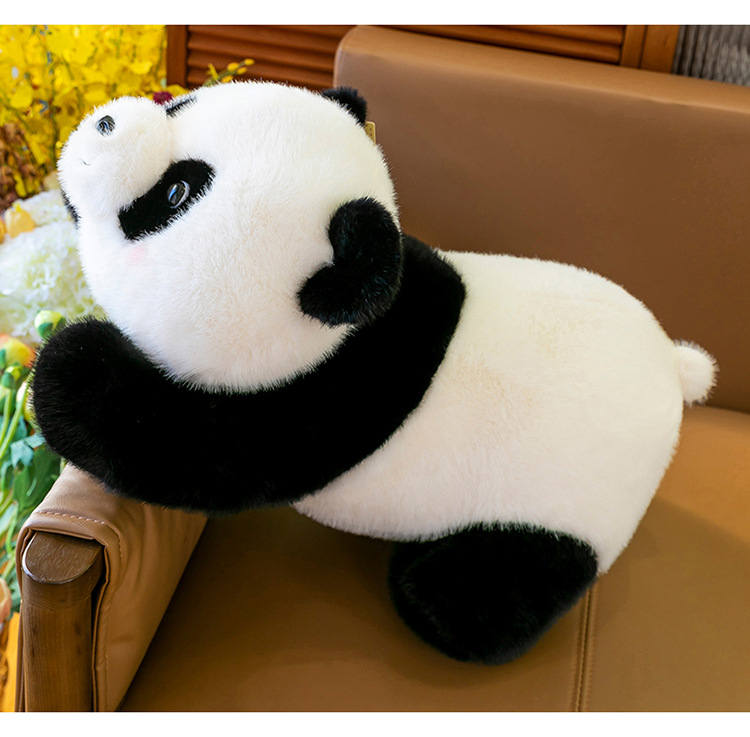 趴姿泡泡熊猫公仔动物园动物大熊猫国潮毛绒玩具玩偶女生礼物批发详情9