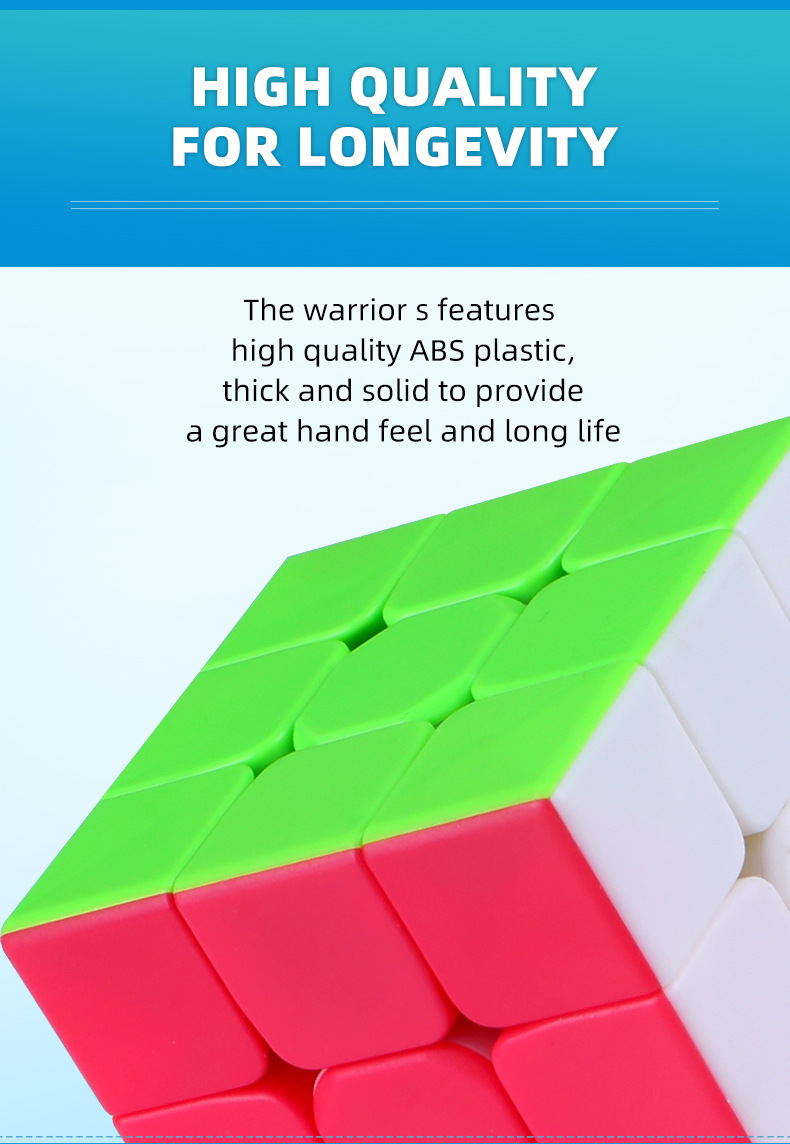 Qiyi Rubik's color Cube奇艺勇士S彩色三阶魔方顺滑益智玩具定制详情10