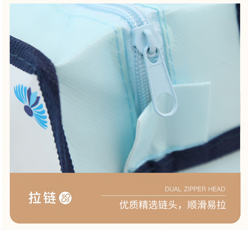 现货防水无纺布手提袋外贸彩印拉链小号收纳袋时尚便携购物礼品袋详情12