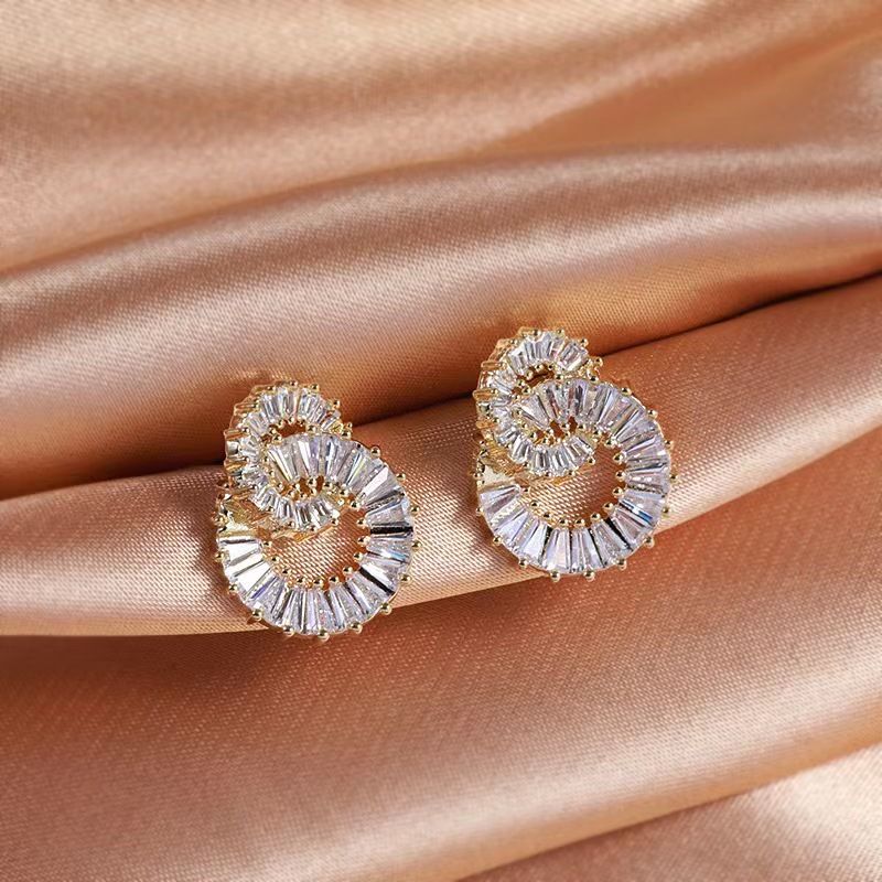 Brushed and frosted round ball earrings and stud earrings, a niche design with a stylish and versatile style, are new light luxury and creative earrings for women pic 1
