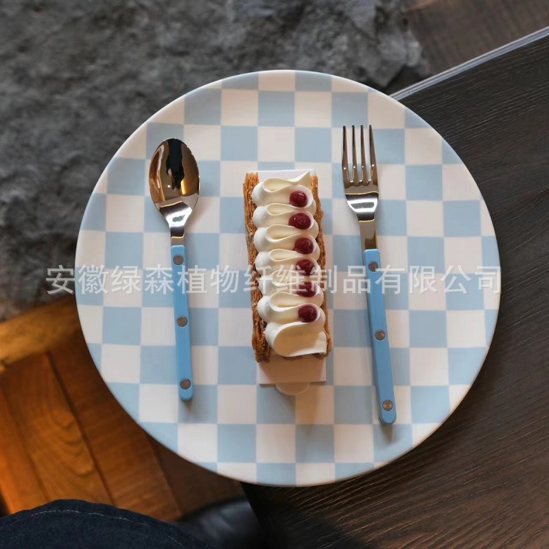 现货XeniaTaler加拿大竹纤维盘子餐具耐摔水果早餐盘面包甜品盘详情24