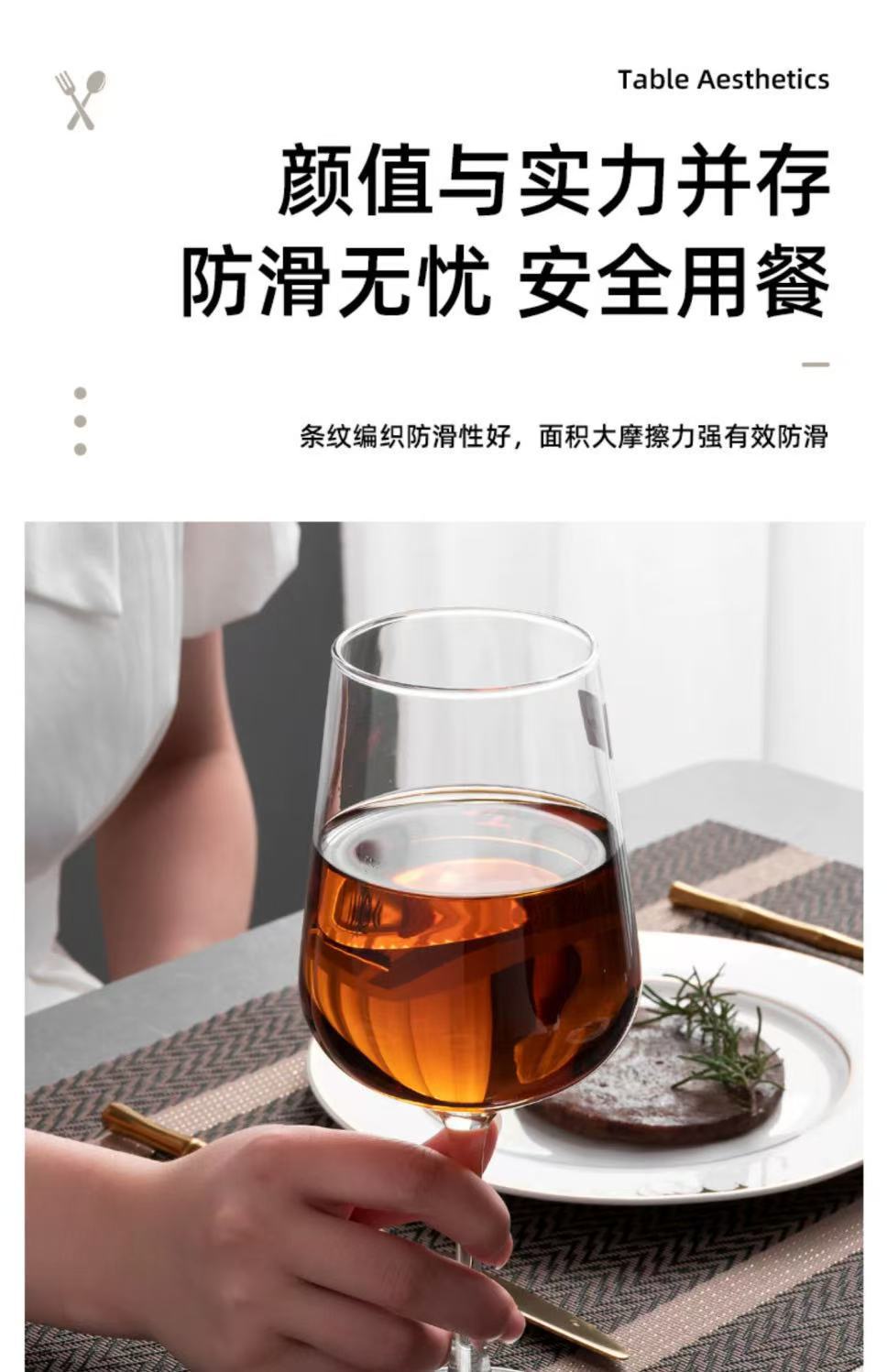 PVC特斯林餐垫酒店家居跨境隔热防烫可水洗批发北欧风格详情1