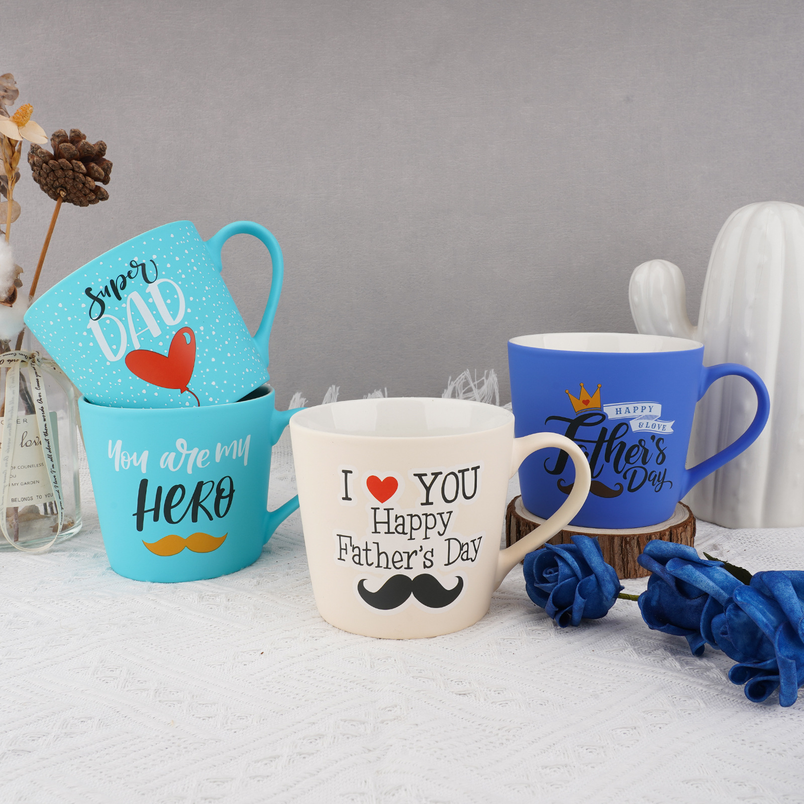 创意哑光陶瓷杯印刷logo橡胶漆马克杯直身咖啡杯子diy水杯节日礼详情9