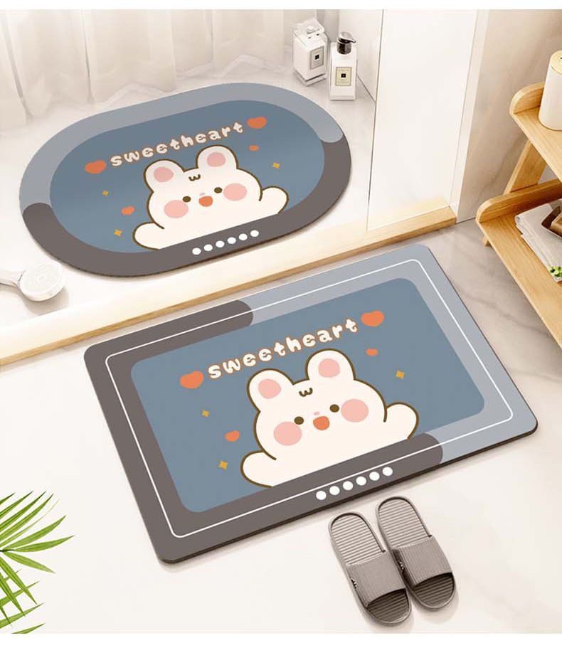 Bathroom floor MATS, quick-drying bath anti-slip MATS, dirt-resistant washroom floor MATS, bathroom water-absorbing floor MATS, entrance and exit door carpets pic 7