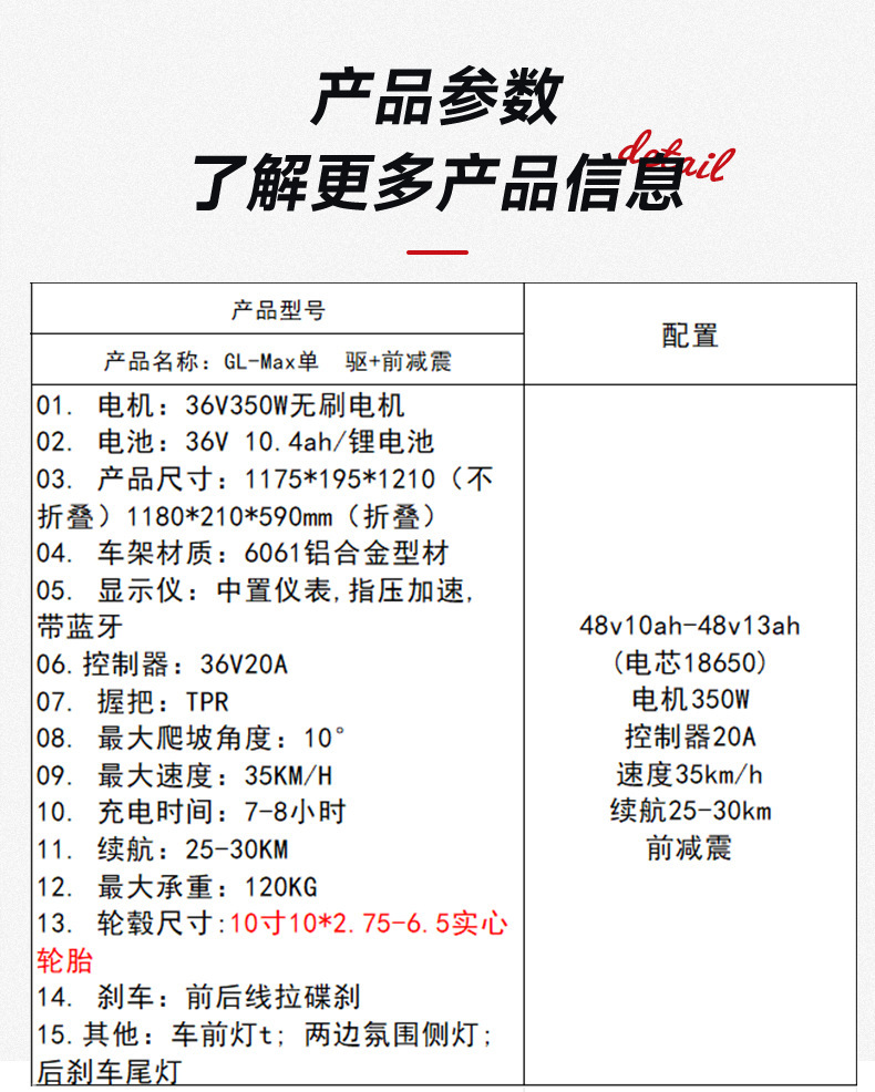 户外铝合金代步两轮车 成人定制电动滑板车锂电池代步车踏板车详情10
