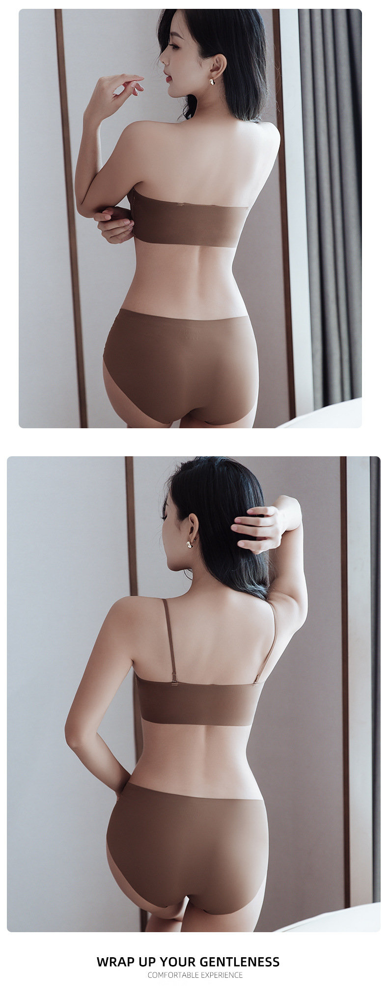 Spring and summer front buckle, no shoulder strap, small chest, no steel ring, comfortable and breathable. Women gather together to look larger. Thickened bra cover pic 29