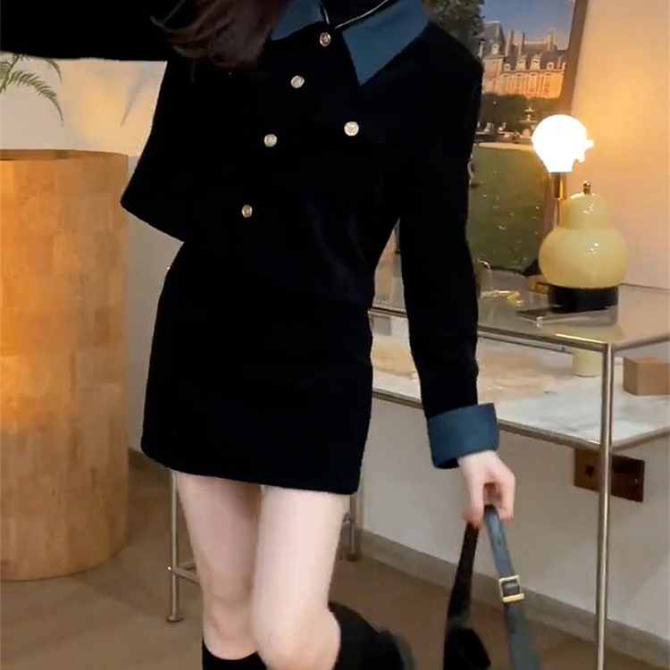 2024新款小香西装深秋初冬穿搭套装连衣裙子女秋冬搭配一整套时尚详情2