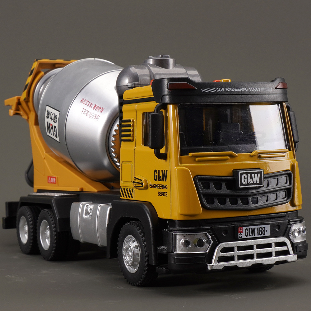 钢力威大号合金吊车玩具车儿童起重机模型工程车套装男孩搅拌车详情14