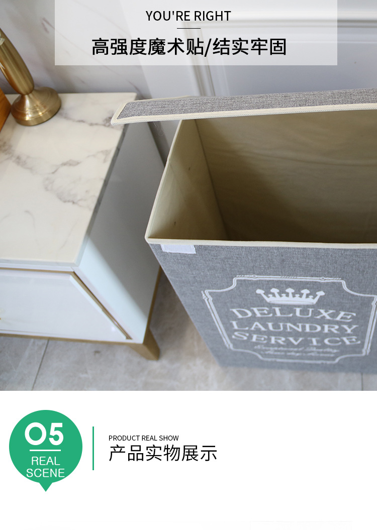 卧室收纳神器可折叠脏衣篮正方形衣物玩具收纳筐床边衣服收纳箱详情8