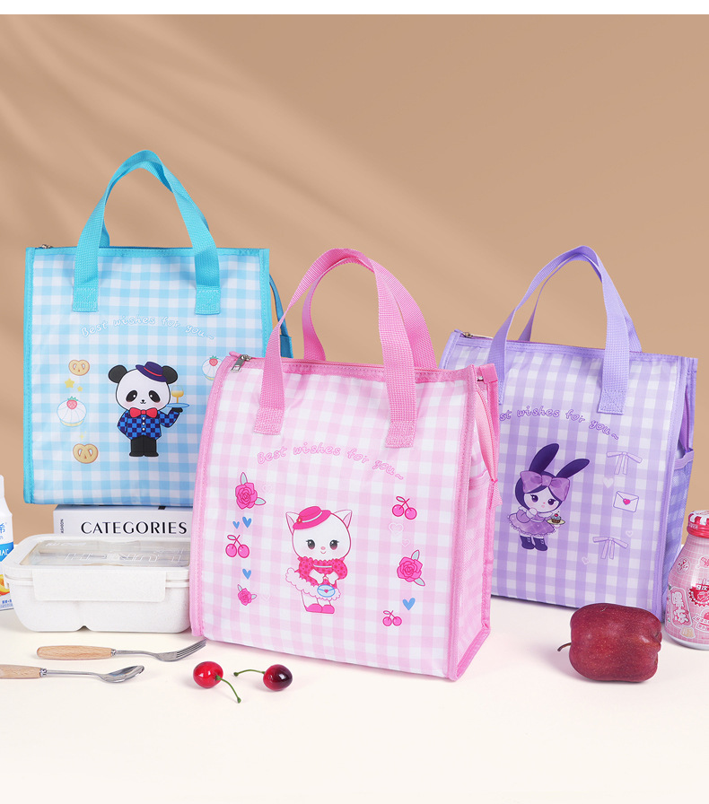 厂家直销批发学生手提饭盒袋多功能牛津布加厚饭盒手提保温袋详情11