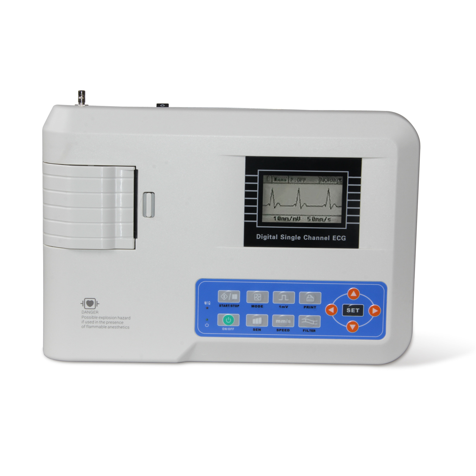 Cross-border exclusive supply of ECG100G portable electrocardiograph display digital single-channel 12-lead electrocardiograph pic 7
