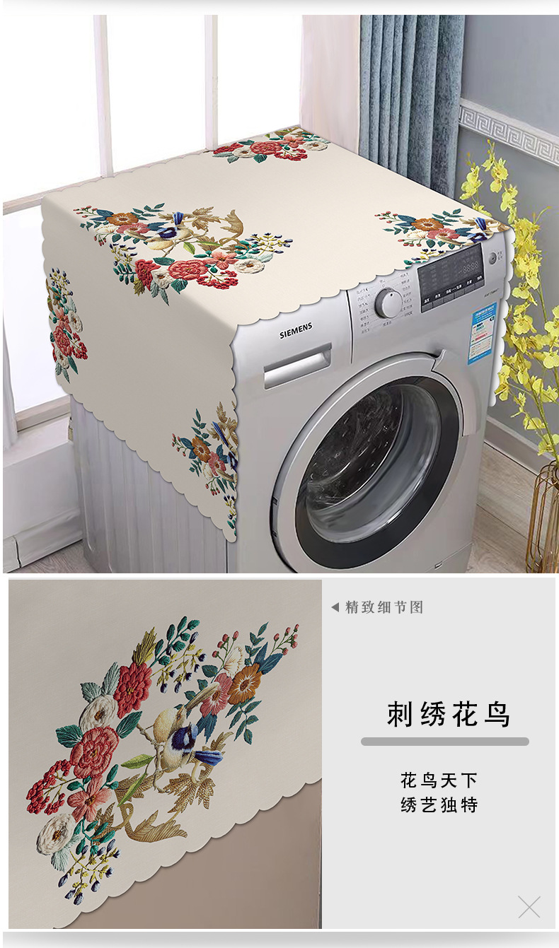 滚筒洗衣机防尘盖布防水防油免洗pvc全自动洗衣机套罩通用防晒布详情18