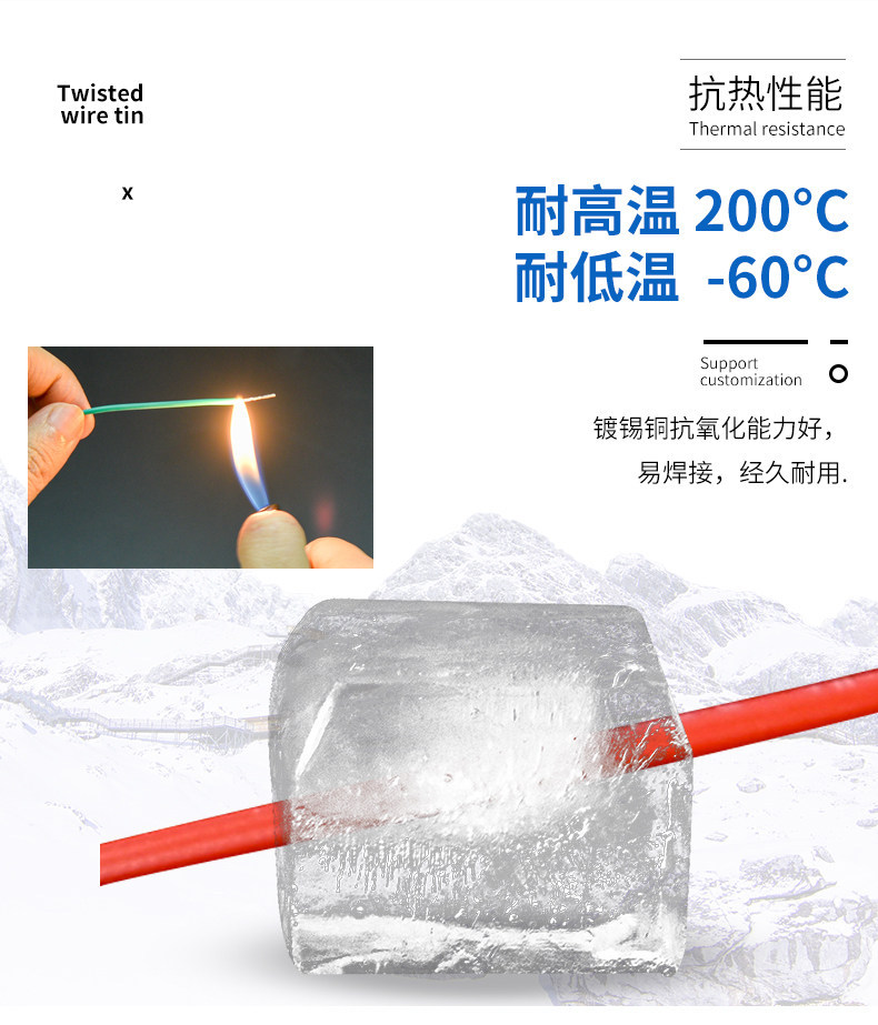 环保玩具引线透明电子线导线7芯0.8线束硅胶短线加工铁氟龙彩排线详情9