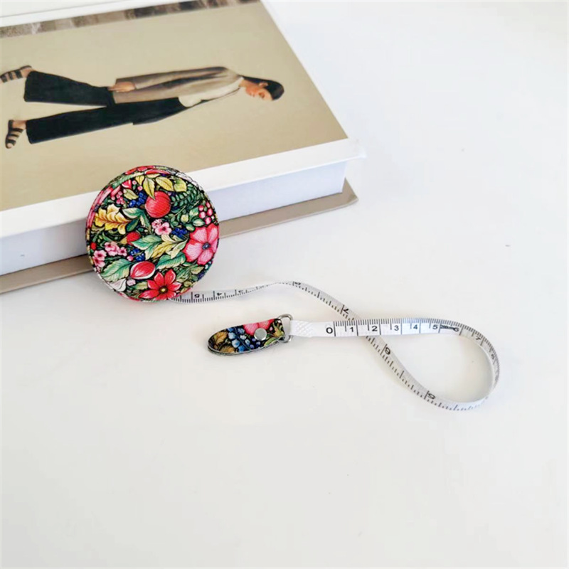 Cross-border portable tape measure, oil painting style small ruler, flexible ruler, portable measurement of three measurements, mini leather tape measure, measuring clothing leather ruler pic 1