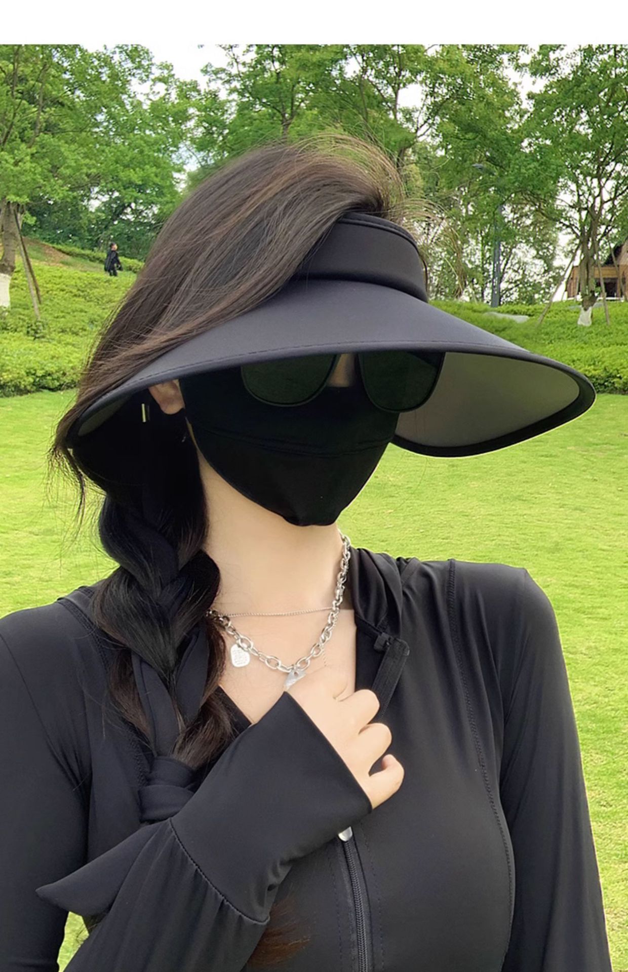 品牌【森多娜】遮阳帽 夏季防晒帽女款防紫外线加大帽檐空顶遮阳帽子uv冰丝太阳帽详情5