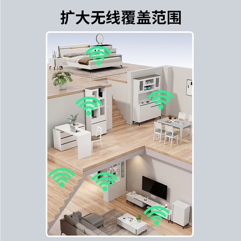 WIFI信号增强器四天线家用穿墙无线网络扩大器放大器300M中继器详情13
