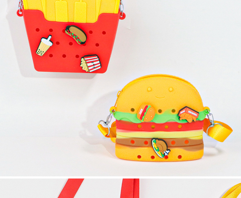 创意仿真食品硅胶洞洞包可爱薯条汉堡卡通儿童斜挎包批发玩具详情13