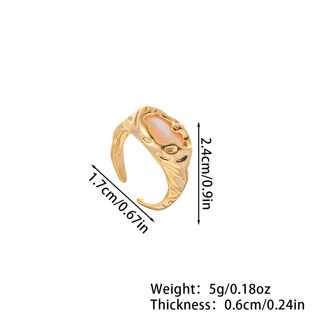 娜莎鲍鱼贝壳戒指小众高级感情侣对戒活口可调节大小手饰戒指女详情3