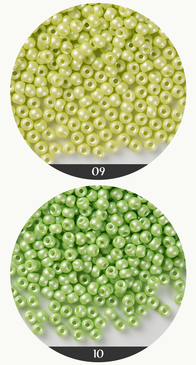 FGB千色玻璃米珠4mm珠光圆珠diy手工串珠饰品配件手链散珠混珠详情7