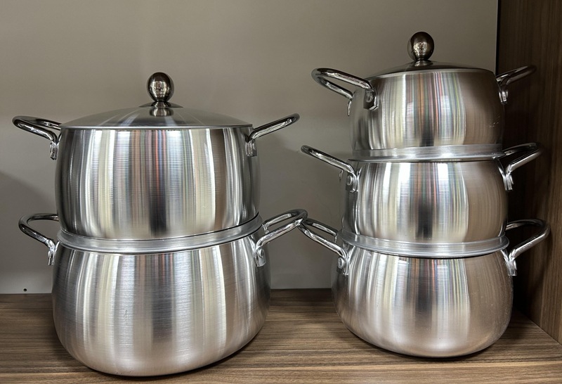 Aluminum pots Middle East and Africa Aluminum Lid Set Soup Pot Sanding pot 10-piece set 16/18/20/22/24 pic 12