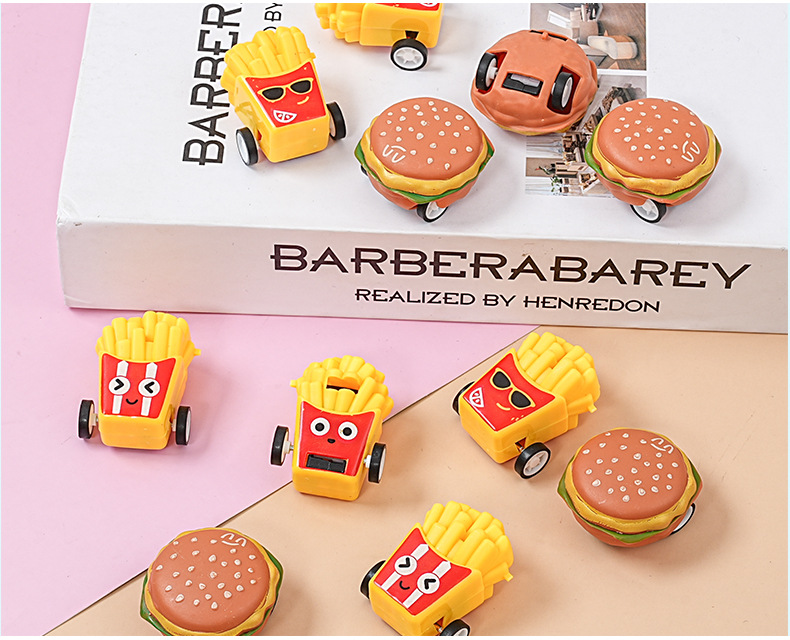 创意回力食玩迷你会跑的汉堡车扭蛋新奇回力玩具口袋汽车幼儿园礼详情8