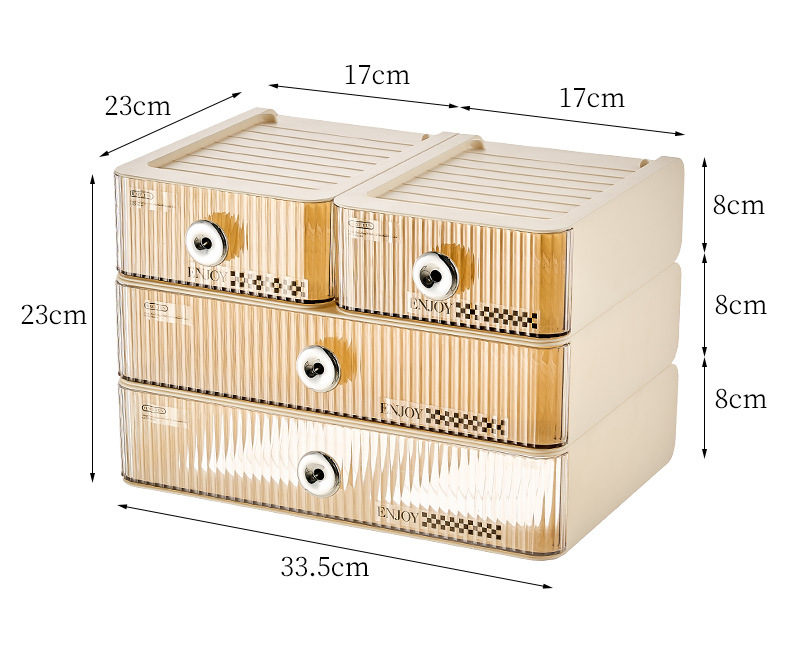 Desktop storage box, shelf, bedroom creative light luxury storage, jewelry and cosmetics storage pic 2