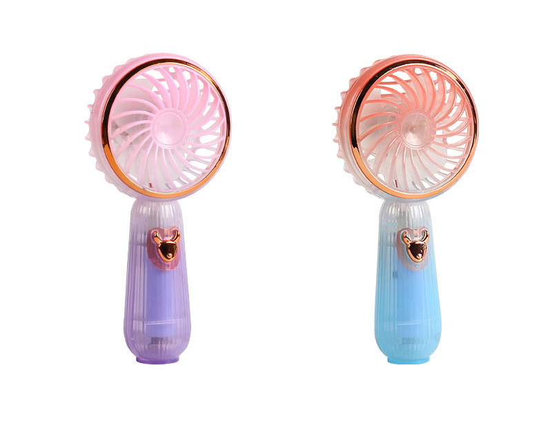 彩色透明渐变手持小风扇USB充电风扇学生便携桌面风扇跨境东南亚详情14