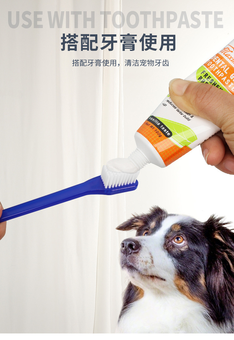 Wholesale pet toothbrushes, dog double-head toothbrushes, cat toothbrushes, dog and cat oral cleaning teeth, pet supplies pic 12
