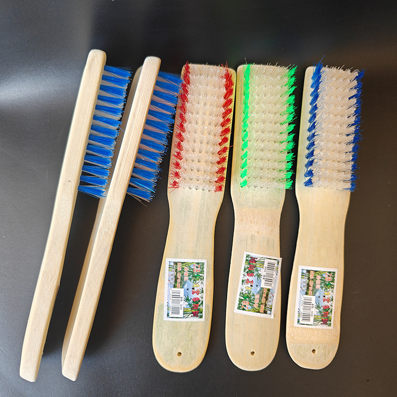 【 Outside 】 Thickened labeled bamboo shoe brush 280 yuan per piece, thickened bamboo shoe refreshing large long-handled durable shoe cleaning brush, daily use street stall 2-yuan store wholesale pic 3