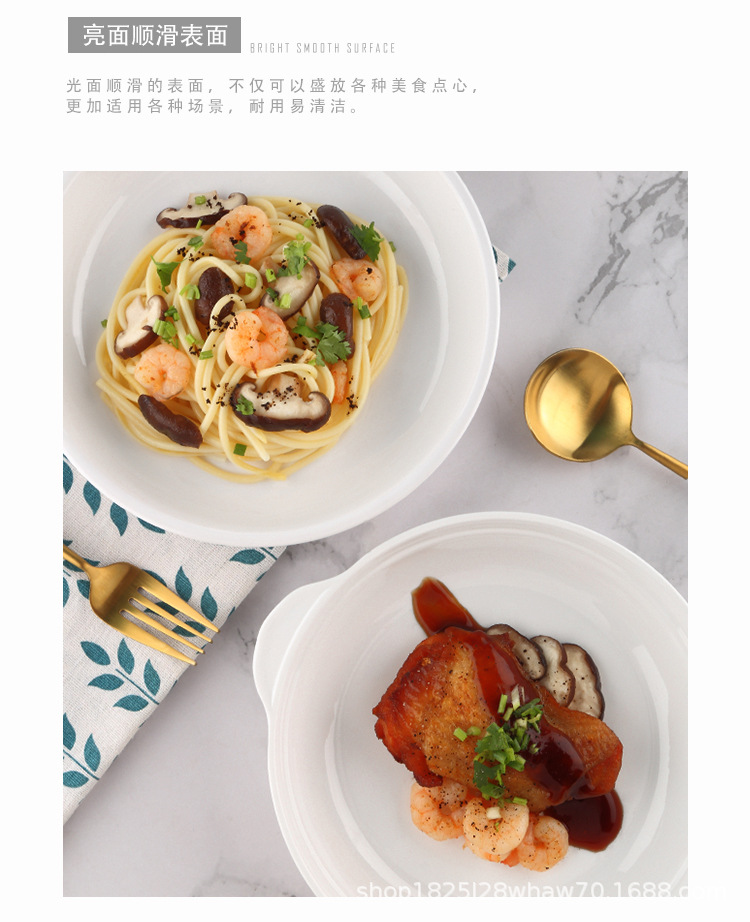 Imitation porcelain round plates, melamine plates, white vegetable plates, buffet plates, hot pot tableware, commercial plates, plates, household pic 4