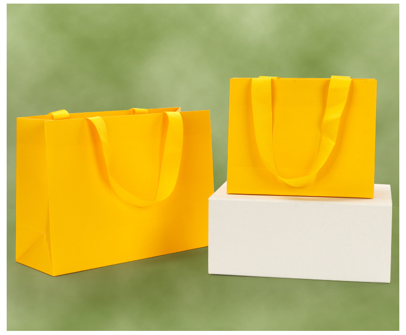 内嵌现货纸袋高档手提袋加厚白卡礼品购物袋服装包装袋外贸袋子详情16