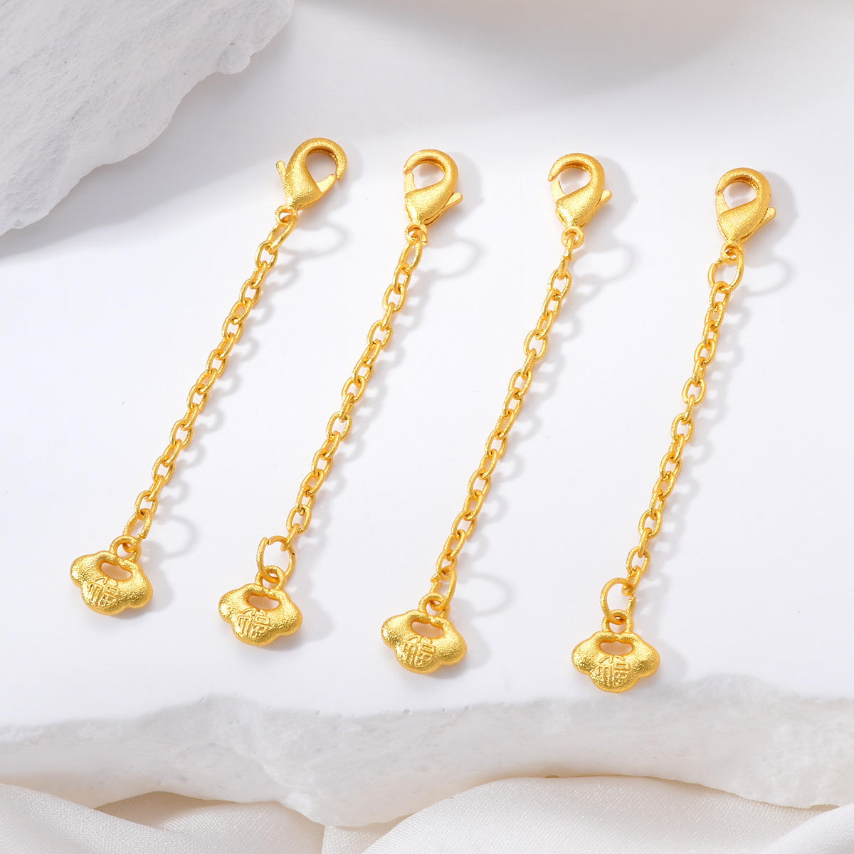 Ancient Vietnamese sand gold accessories, high color retention, beaded peach with zirconium pendant, bracelet, necklace, extension chain diy accessories pic 33