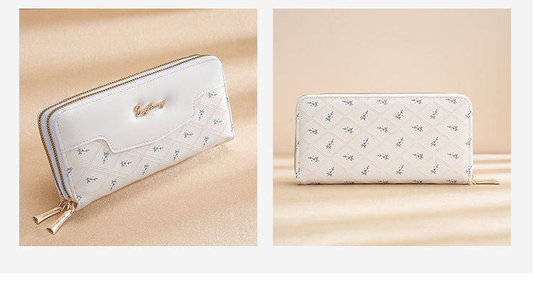 钱包女生长款新款韩版简约拼接手拿包wallet零钱包卡包女士高级感详情31