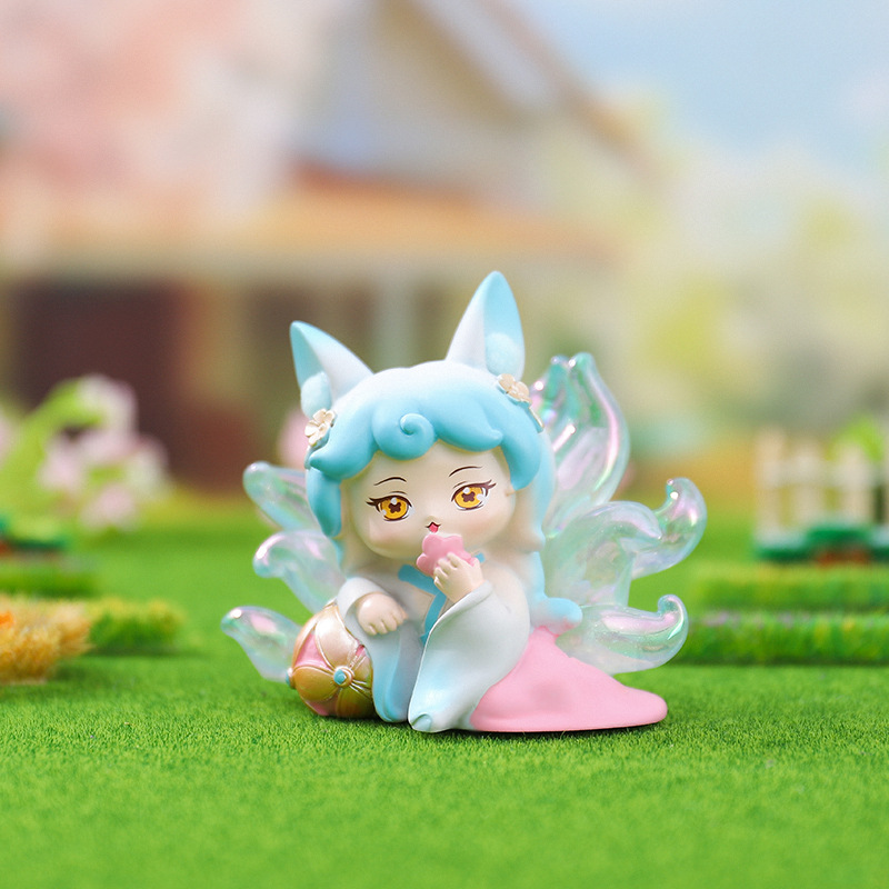 ins少女心九尾雅集网红手办青丘狐狸潮玩盲盒女生公仔小礼物批发详情26