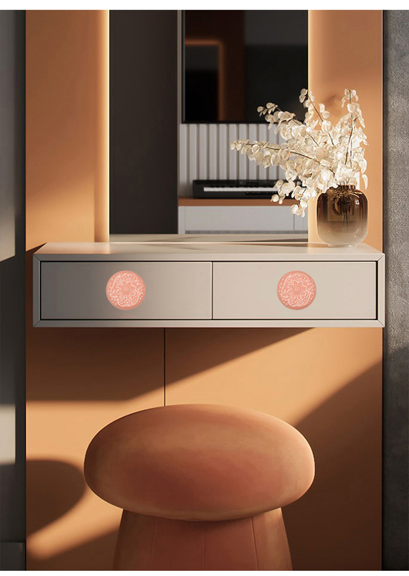 跨境免打孔橱柜衣柜门拉手单孔圆彩色陶瓷拉手瓶子盖手柄把手批发详情14