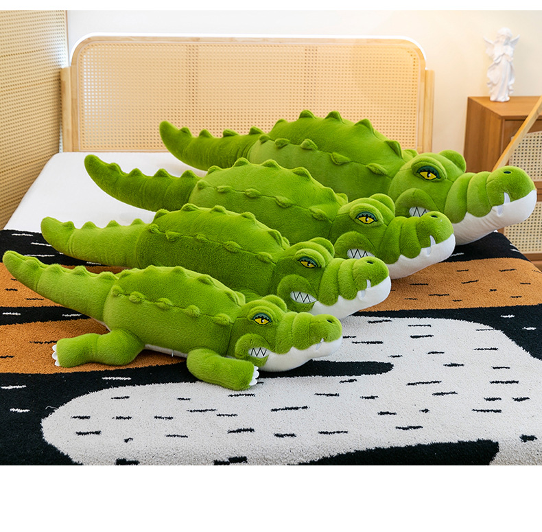 Wholesale of long plush figurines of simulated crocodiles, office sleepers, car home cushions, stress-relieving dolls, and gifts pic 6