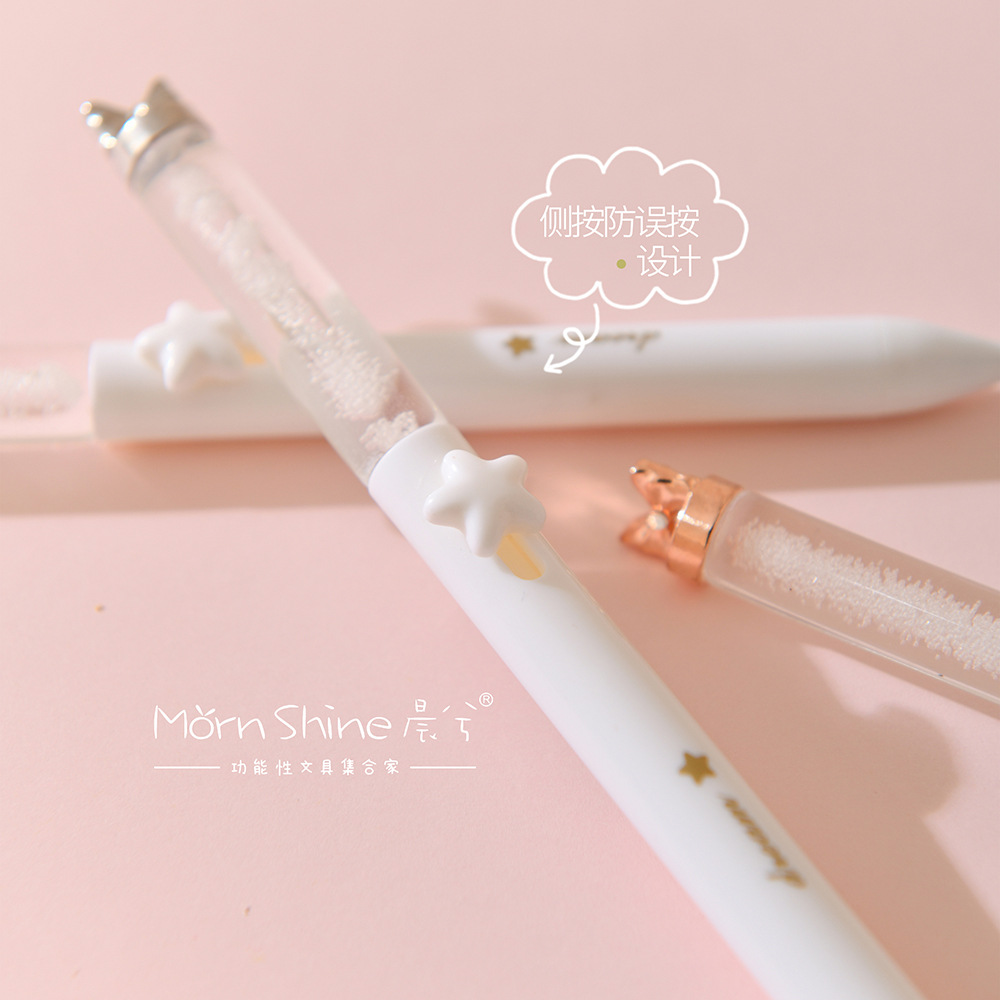 Dreamy butterfly-shaped transparent water drop pen, flower pen, beaded pen, beautiful advertising pen, DIY beaded pen pic 28