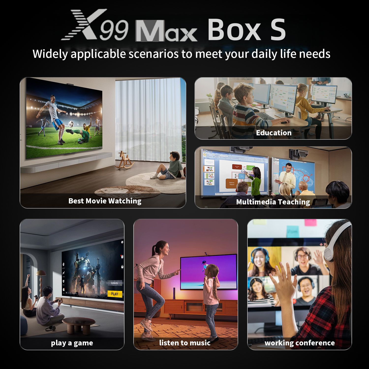 X99MAX-S外贸网络机顶盒RK3518安卓14网络盒子双频蓝牙语音遥控器详情6