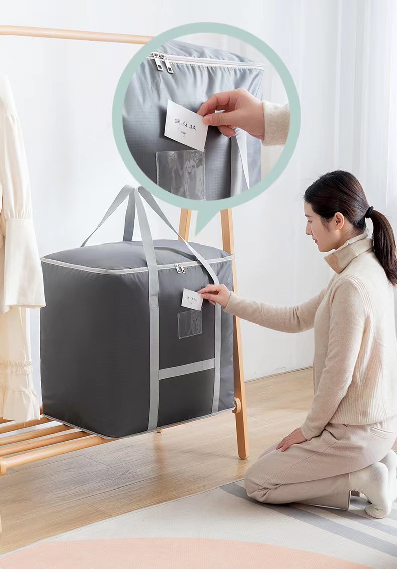 Oxford cloth clothing and quilt storage bags, large-capacity travel storage and organization bags, waterproof, moisture-proof, washable moving bags pic 15