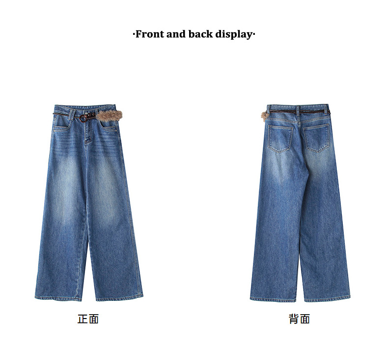 【 Denim Simple】 Ge Ming Korean Commuter straight-leg jeans for Women 2025 Autumn New Style Long Pants N732C pic 8