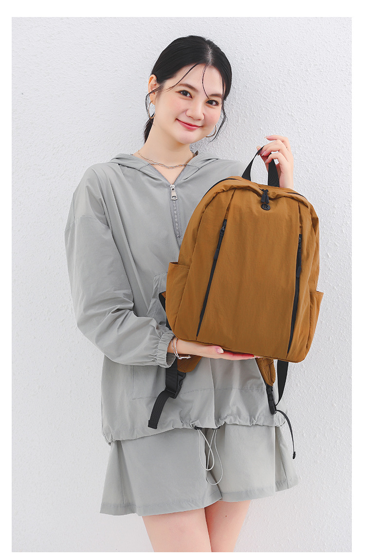 跨境直供亚马逊热销女包 日系尼龙布双肩包 户外休闲百搭通勤背包详情16