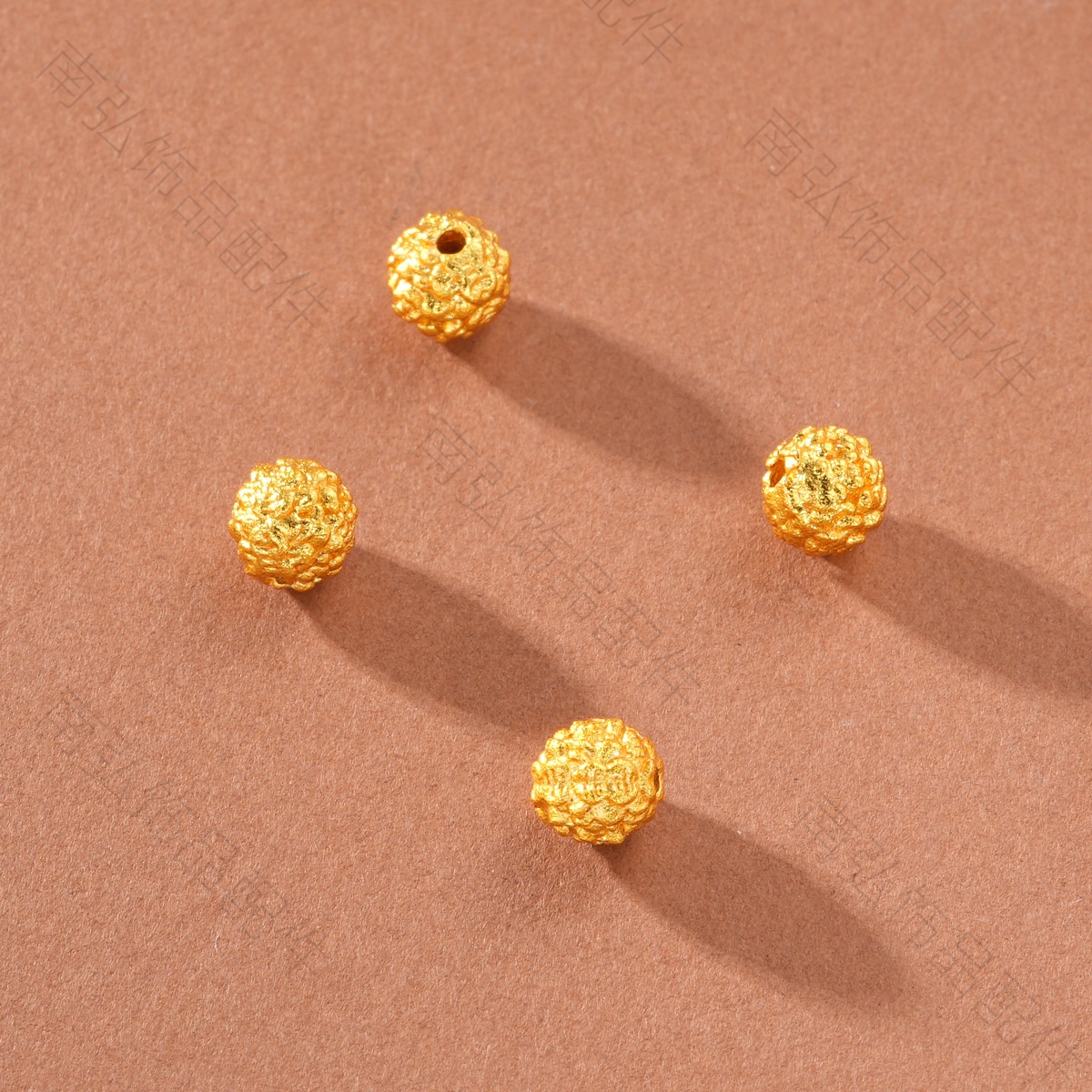 Ancient-style Vietnamese sand gold color-preserving rose large spacer beads high-end DIY bracelet necklace jewelry accessories pic 19