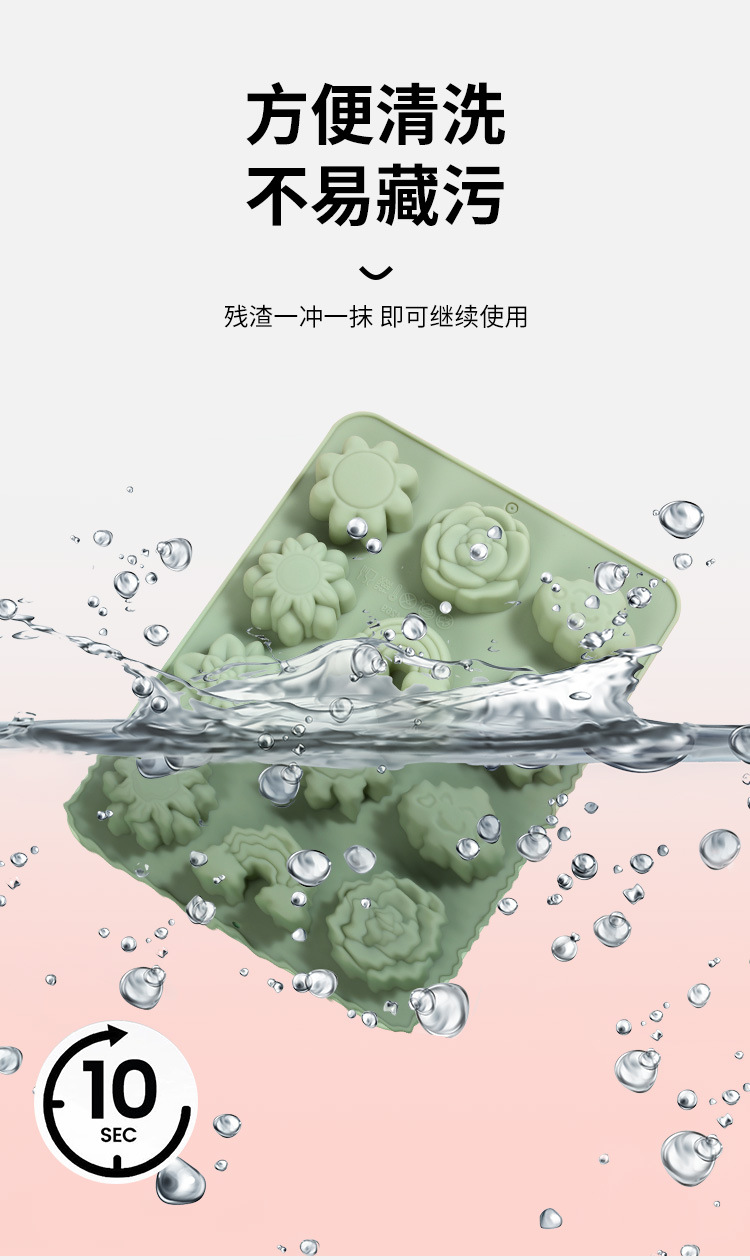 新款彩虹太阳花朵系列巧克力硅胶没事模具食品级易脱模巧克力模具详情4