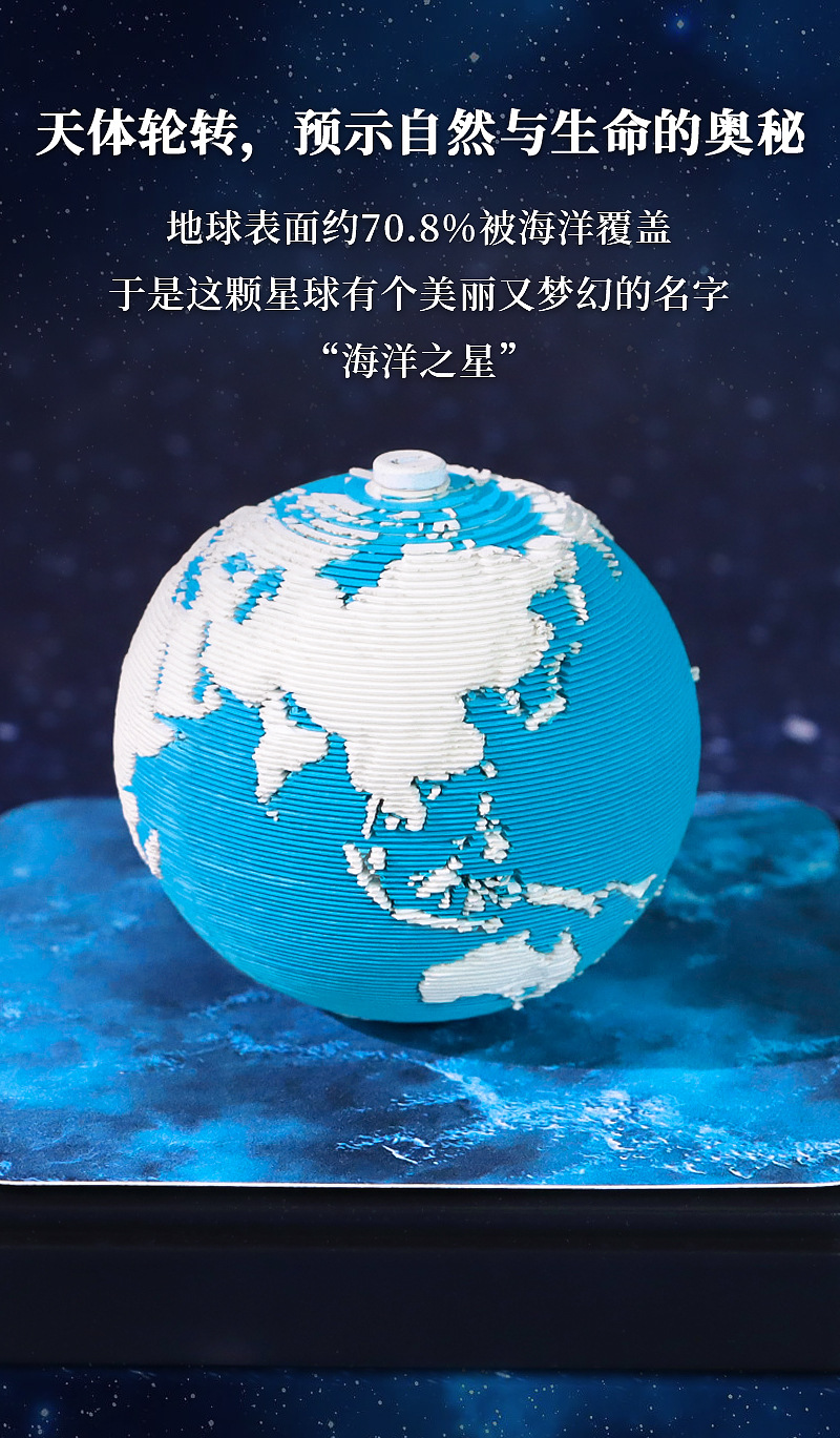 2027地球纸雕日历企业年会伴手礼创意文创礼品桌面摆件3d立体便签详情9
