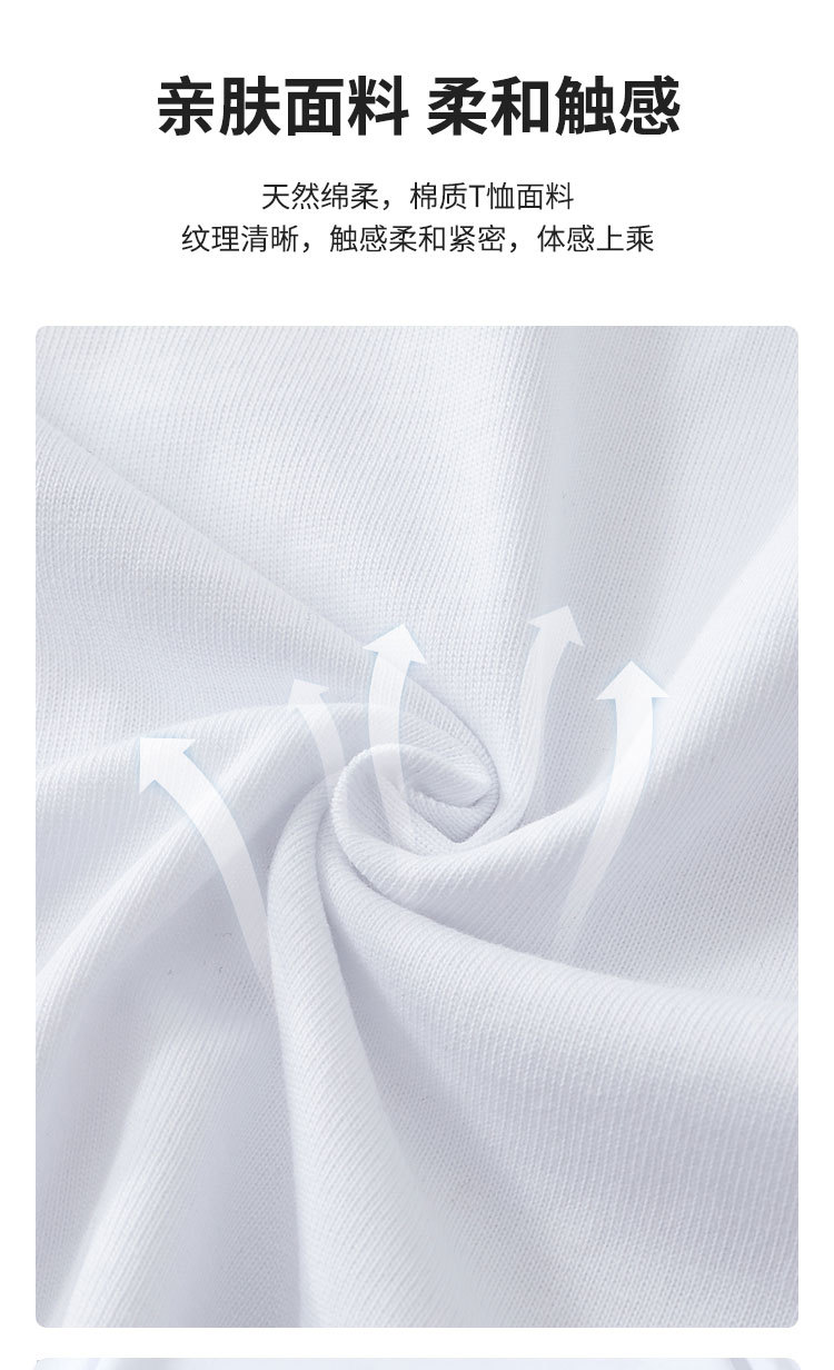 New short-sleeved T-shirts for men, heavy embroidery, all-cotton round neck, loose and large-sized casual trendy couple shirts, custom-made and wholesale pic 3