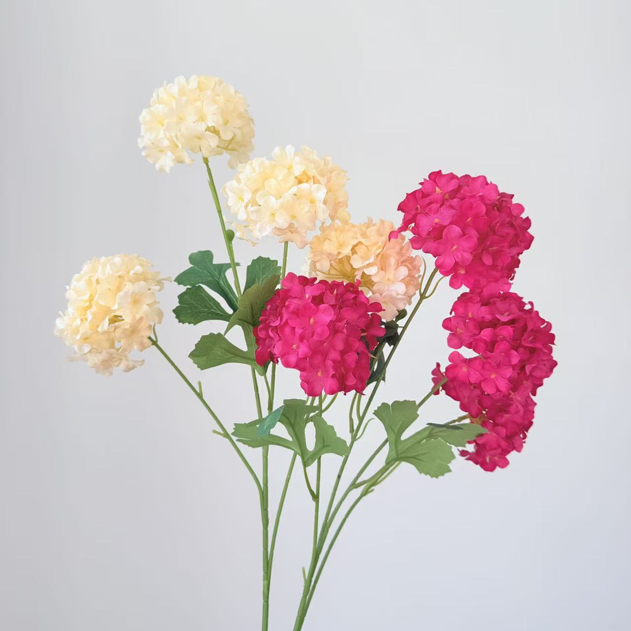 梦幻4头绣球仿真花婚庆婚礼堂布景插花家居假花批发多头仿真绣球详情8